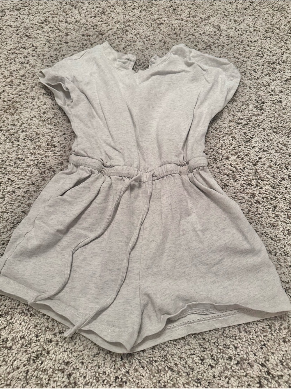 SweetHoney Light Gray Girls One-Piece Romper 6Y